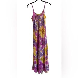 Reversible Multicolor Maxi Slip Dress / Size Small